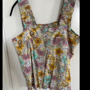 Summer Smocked Crop Top, Size Medium